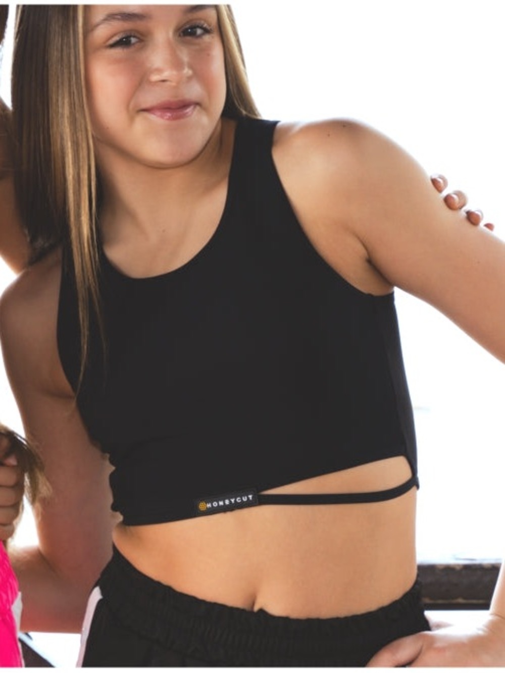 Honeycut Dance-Wear Boujee Tank in Black | Size 9-10